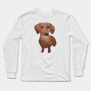 Watercolor cute dachshund puppy Long Sleeve T-Shirt